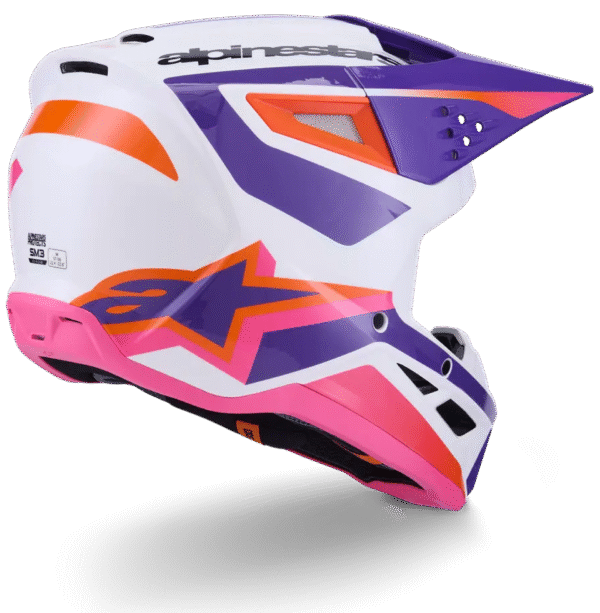 Alpinestars SM3 Heat krossikiiver – Valge / Lilla / Roosa