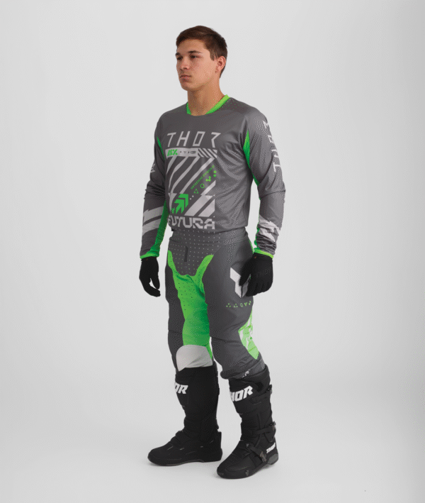 Motokrossiriided THOR Sportmode Futura hall/roheline