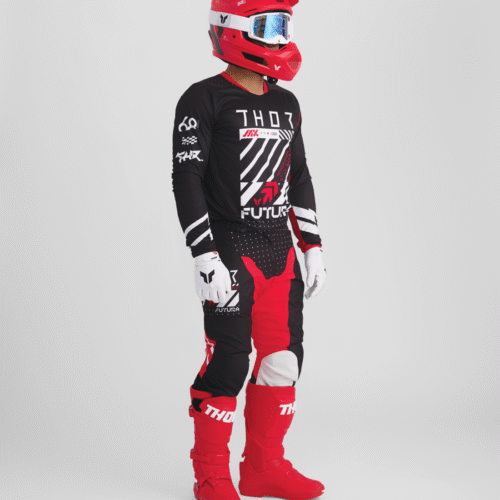 THOR Sportmode Futura mustpunane Motokrossiriided THOR Sportmode Futura must/punane