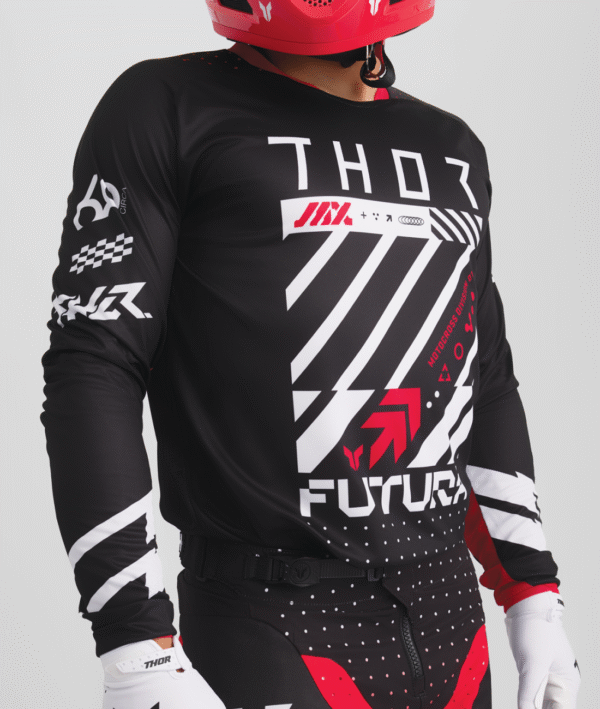 THOR Sportmode Futura mustpunane2 Motokrossiriided THOR Sportmode Futura must/punane