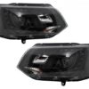 Esituled VW T5 buss 09- LED DRL mustad1 Esituled VW T5 09-15 LED DRL mustad