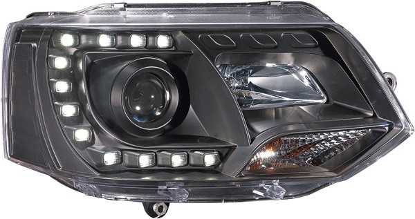 Esituled VW T5 buss 09- LED DRL mustad3 Esituled VW T5 09-15 LED DRL mustad