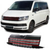 Must sportlik esivõre punaste triipudega VW T6 2 Must sportlik esivõre punaste triipudega VW T6 2016-2020